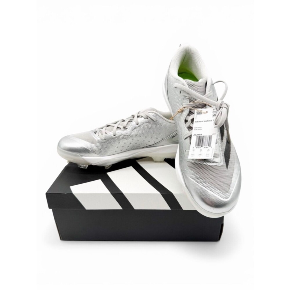 Adidas Adizero Instinct TPU Softball Cleats Women Silver Black 11.5 NEW